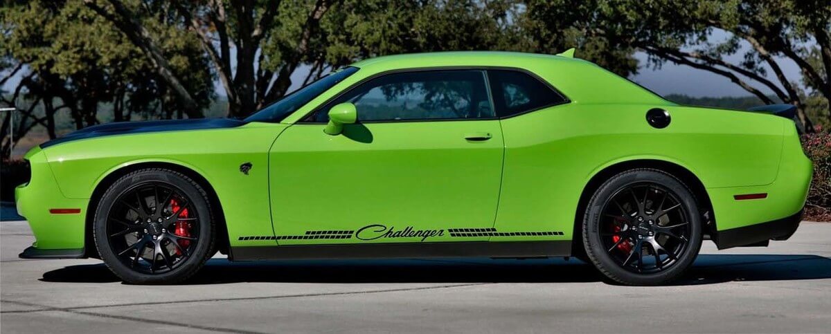 Dodge challenger 2008-2018 kit de décalcomanies graphiques latérales en vinyle autocollants