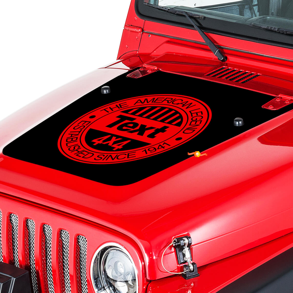 Jeep Wrangler (1999-2006) Kit d’autocollants de capot en vinyle personnalisé - American Legend
