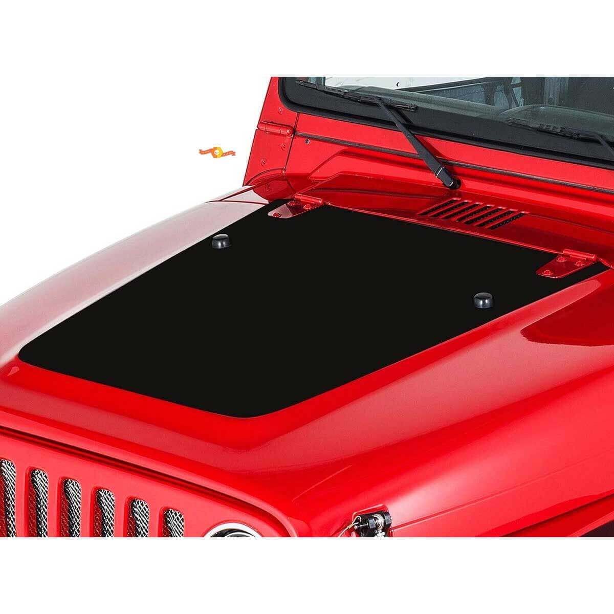 Kit d'autocollants en vinyle noir pour capot Jeep Wrangler 1999-2006