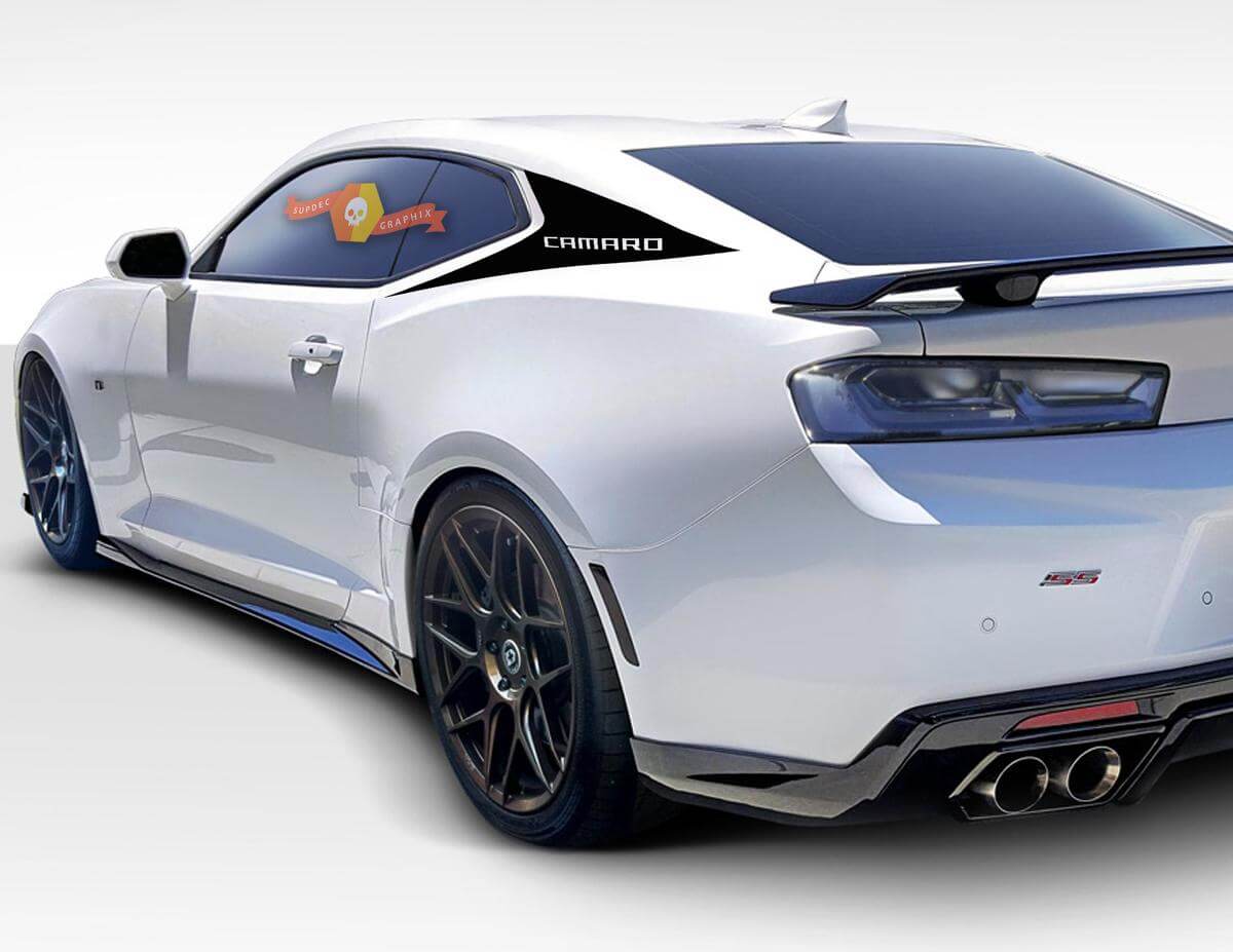 2X autocollants graphiques en vinyle avec accent de pilier C, rayures pour Camaro 2016 – 2018
