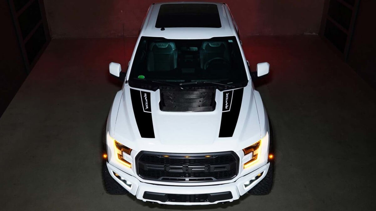 2x Ford F150 Raptor 2016 - 2018 Hood Vinyl Decals Graphics Rally Sticker Kit