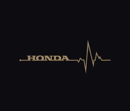 Paire d'Autocollants Vinyle Côté Pulse Heartbeat Honda pour Voitures Honda