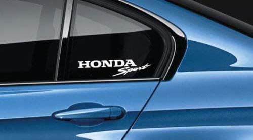 Autocollants vinyls pour vitre quart de sport Honda pour Honda Civic, paire