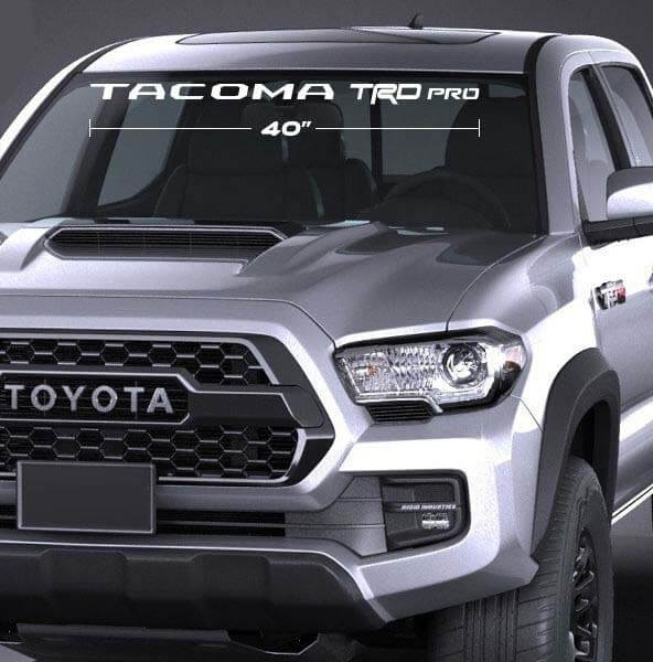 Bandeau de pare-brise Tacoma TRD Pro Autocollant en vinyle pour Toyota Tacoma