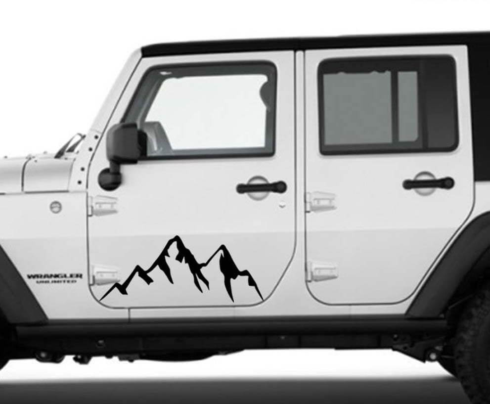 Autocollant vinyle graphique montagne pour porte de Jeep Dodge Toyota Trucks