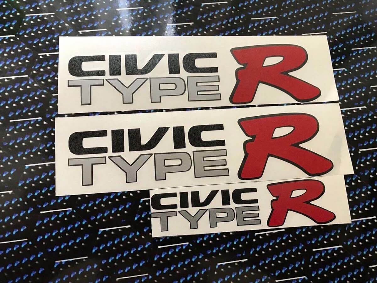 Kit d'autocollants vinyle style Civic Type R pour Honda Civic EK9