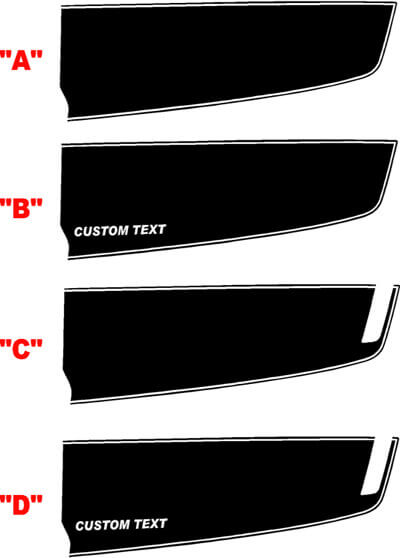 Kit de rayures de rallye de style usine Chevrolet Camaro « longueur étendue » 2010 et plus
