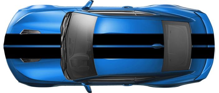 2016 et plus Chevrolet Camaro Pace Car Style Rally Stripes Pare-chocs à pare-chocs
