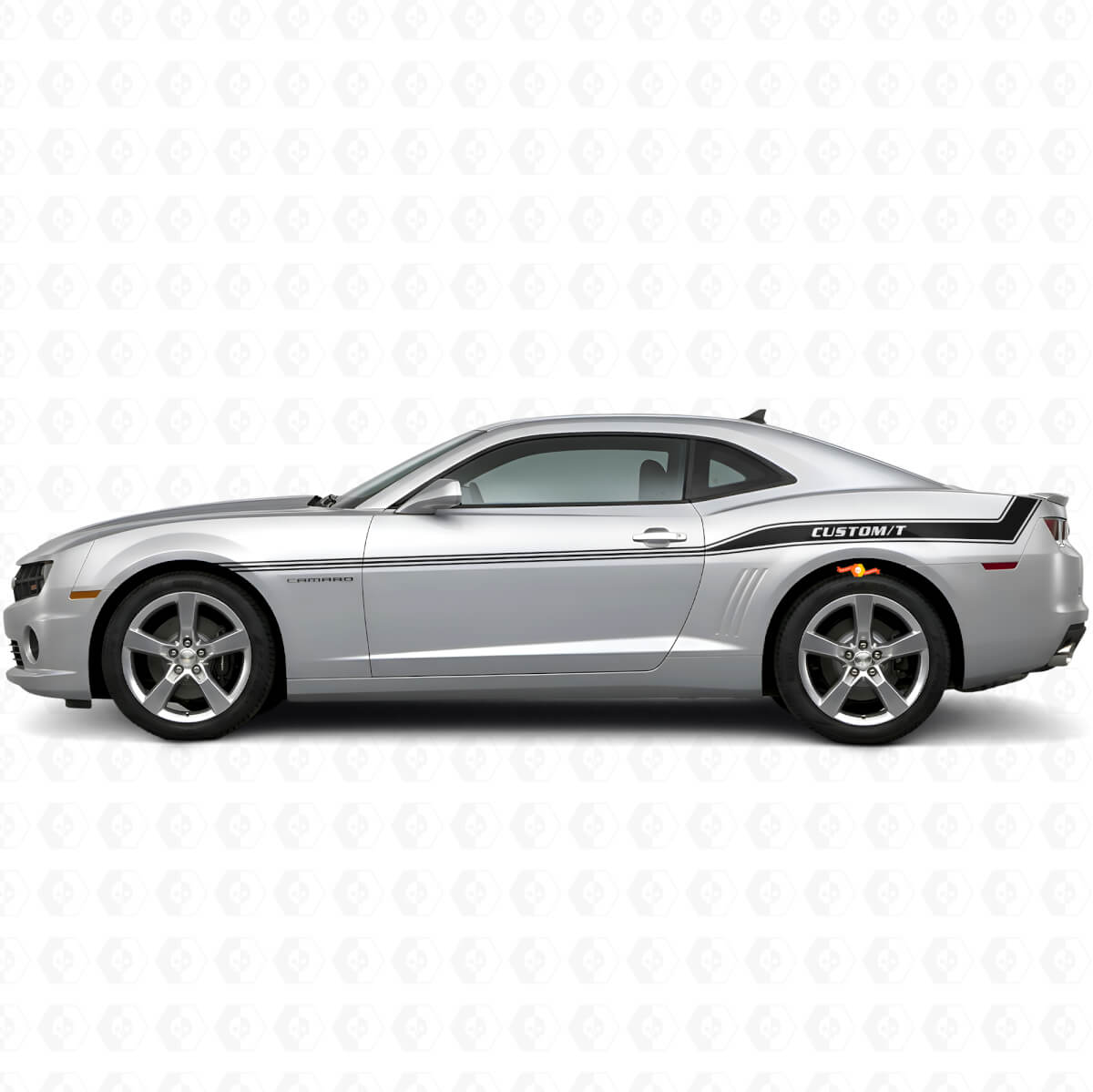 Kit de bandes latérales en vinyle à contour incurvé personnalisé pour Chevrolet Camaro 2010-15