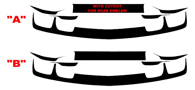 Kit d'autocollants en vinyle occultant pour coffre arrière et fascia Chevrolet Camaro 2010-2013
