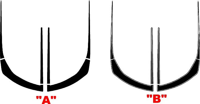 2016 et plus Chevrolet Camaro Front Fascia ZL1 Style Accent Stripes convient aux autocollants en vinyle LT / RS / SS
