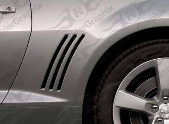 2010 - 2015 Chevrolet Camaro Panneau de quart arrière Autocollants occultants pour ventilation latérale

