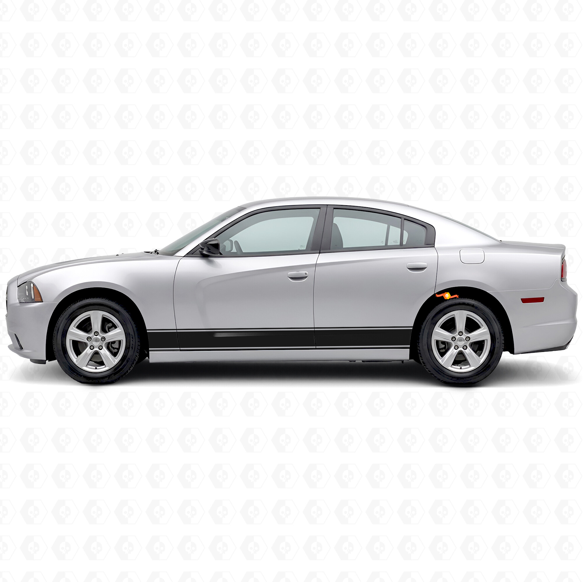 Paire 2011 - 2014 Charger Rocker Panel Stripe Kits Vinyl Stickers Stickers