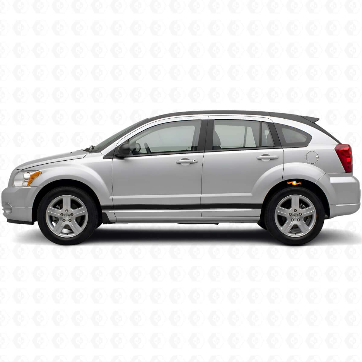 Kit d'autocollants vinyle à bandes latérales droites pour Dodge Caliber 2007+