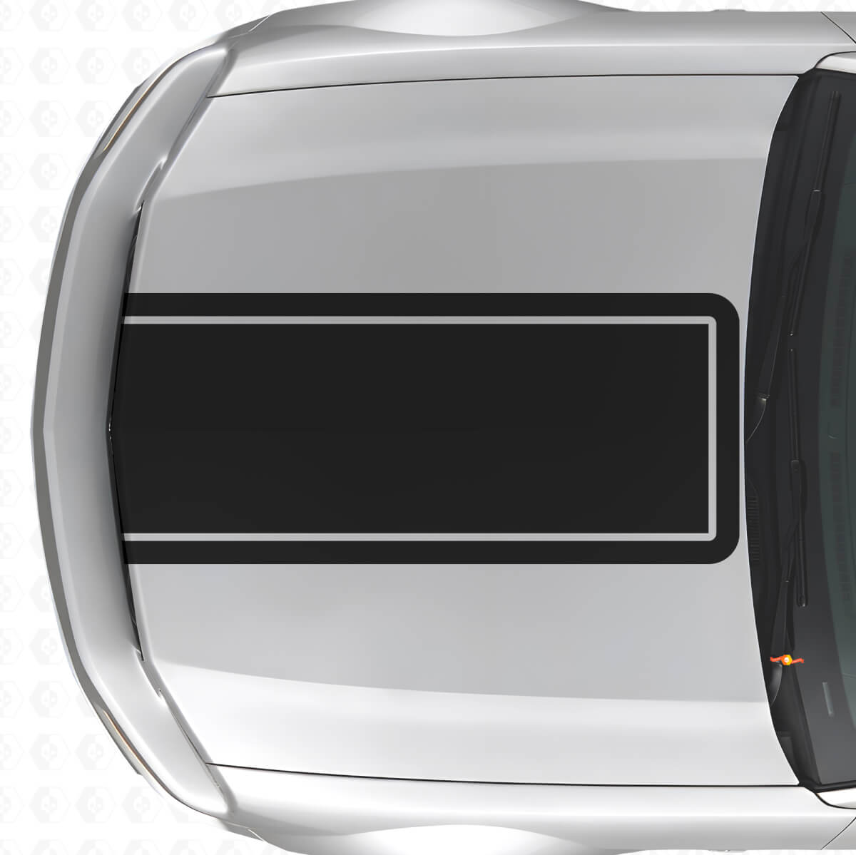 Autocollant vinyle bande capot contour noir pour Musclecar Musclecarmodel Mach 1 2005-09