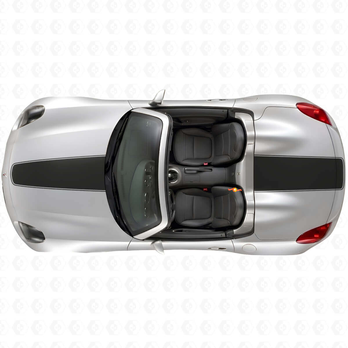 Autocollants vinyle de bandes de capot et de coffre pour Pontiac Solstice 2007+