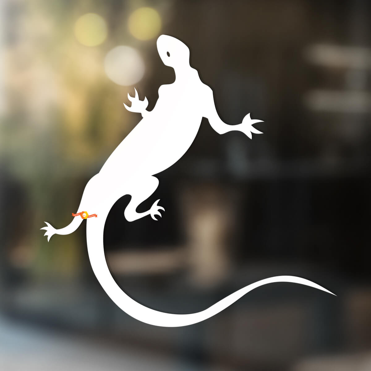 Gecko lézard vinyle Art mur fenêtre salle de bain autocollant #1
