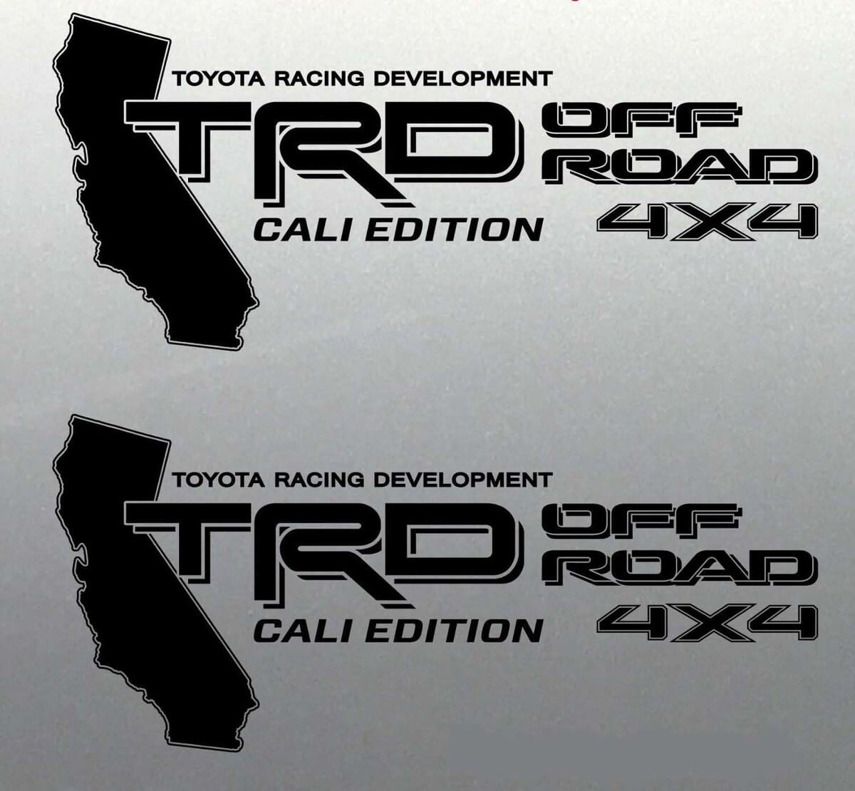 Autocollant Vinyle TRD Off Road 4x4 Édition Cali pour Toyota Tacoma Tundra