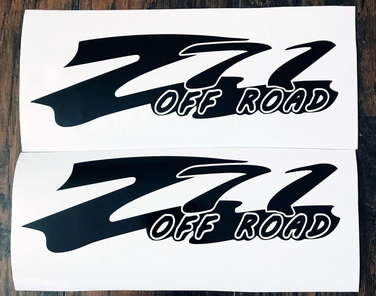 Chevy Z71 Off Road Body Stickers Décalcomanies Nouveau 2PC Set 14 Couleurs Silverado Tahoe Suburban
