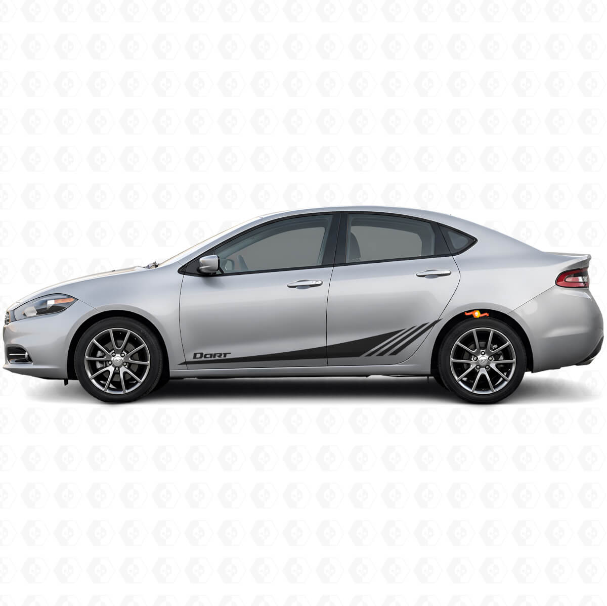 Kit d'autocollants en vinyle bandes latérales à stroboscope inférieur Datr pour Dodge Dart 2013-2016