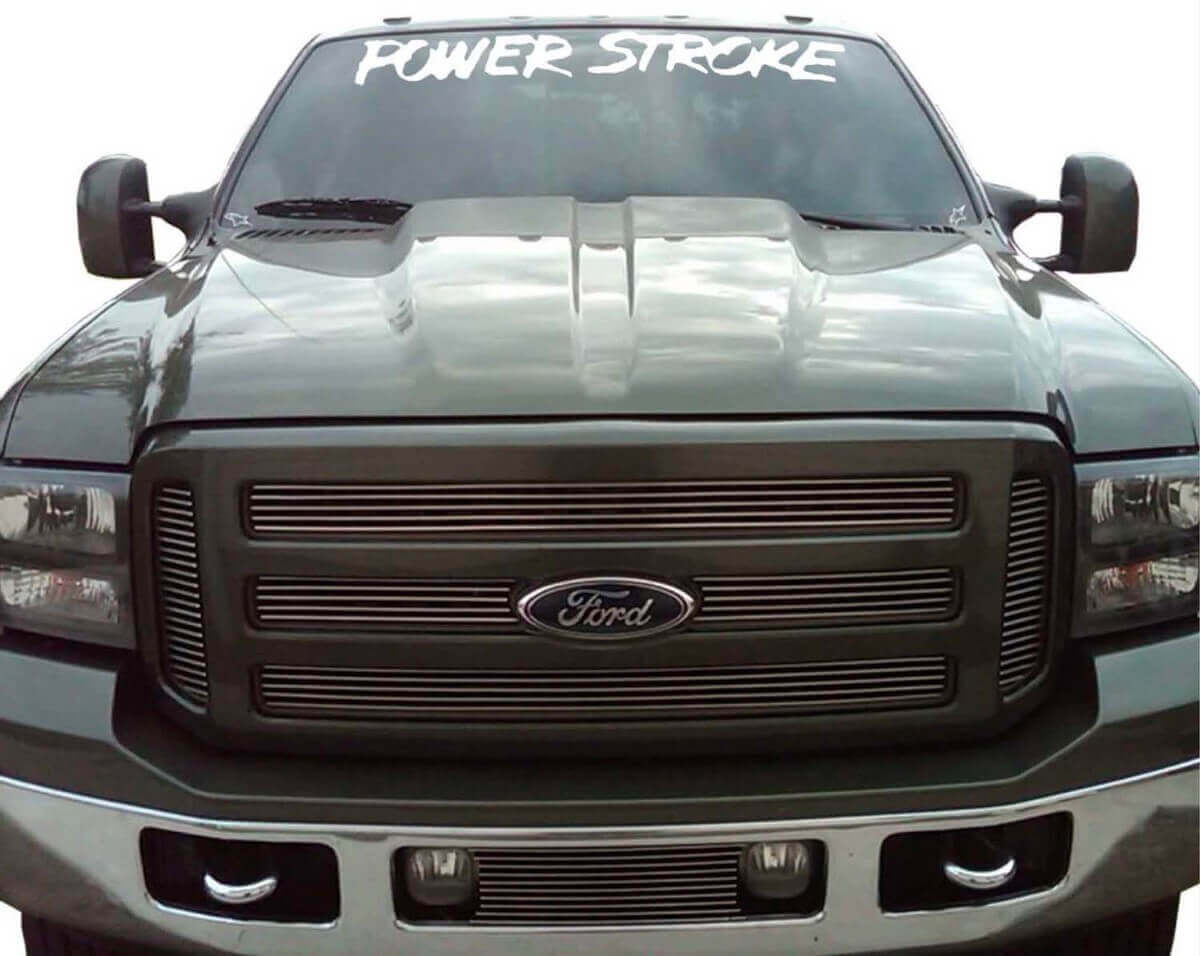 Autocollant en vinyle Power Stroke pour pare-brise Musclecar Expedition 1950-2017