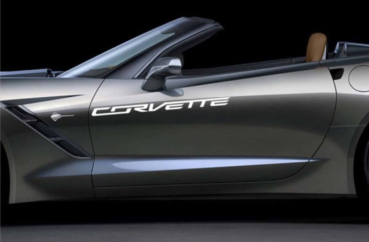 1950-2017 Chevrolet Corvette Stingray Z06 Capot Corps Porte Autocollant Autocollant Nouveau 2PC Ensemble Z06
