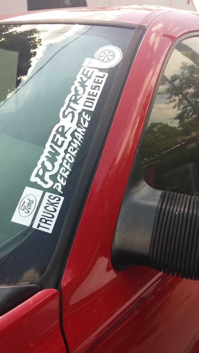 Autocollant en vinyle Performance Power Stroke pour camionnettes Musclecar