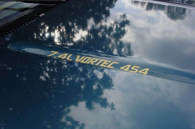 Autocollants pour capot VORTEC 454 de 7,4 L, couleur de votre choix
