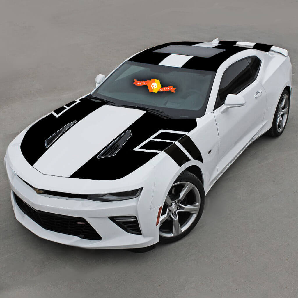Chevrolet Camaro 2016-2018 -ss- Ns1 Style sur les rayures en vinyle supérieures
