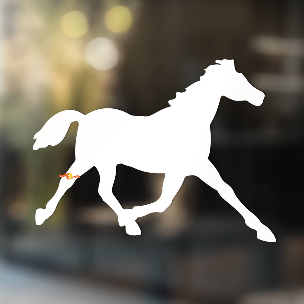 Autocollant mural en vinyle pour fenêtre et salle de bain, motif cheval, #2
