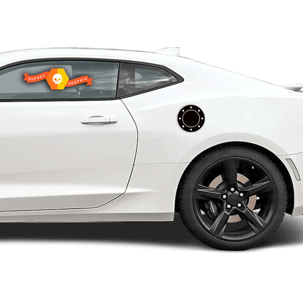 Chevrolet Camaro 2010-2020 Autocollant de superposition de porte de couvercle de réservoir d’essence
