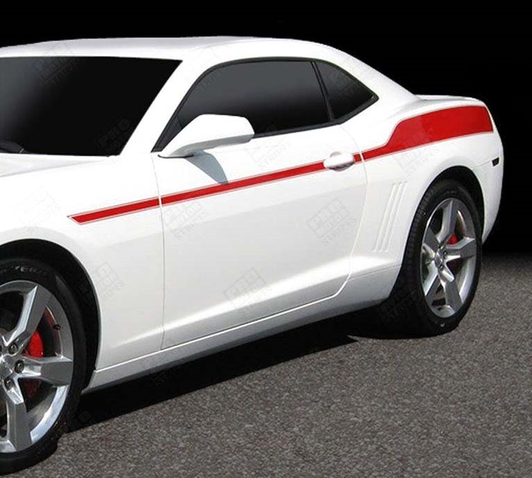 Racing Sport Upper Stripe Pair — Autocollant vinyle (côté) pour Chevrolet Camaro 2010-2015
