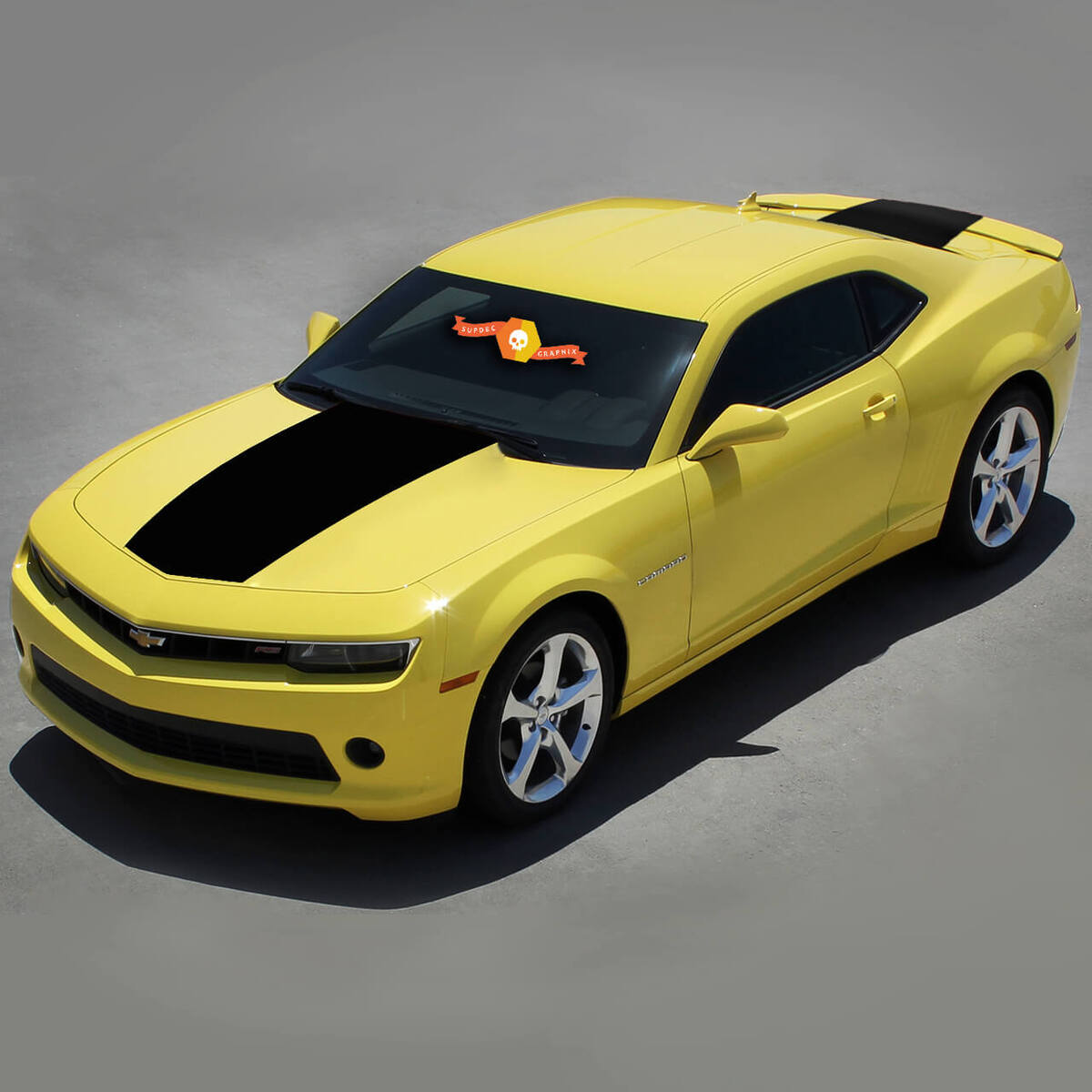 Chevrolet Camaro 2010-2015 Autocollants en vinyle pour capot et coffre solides de style usine
