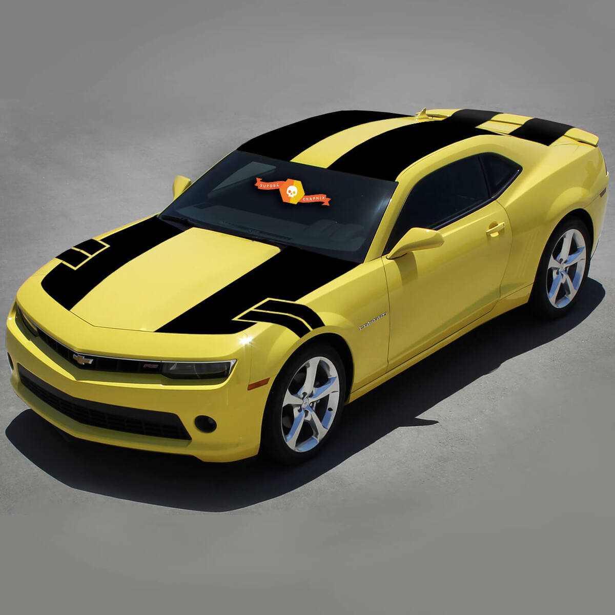 Chevrolet Camaro 2010-2015 Coupé Ns1 Style Stripes Ensemble complet d’autocollants en vinyle
