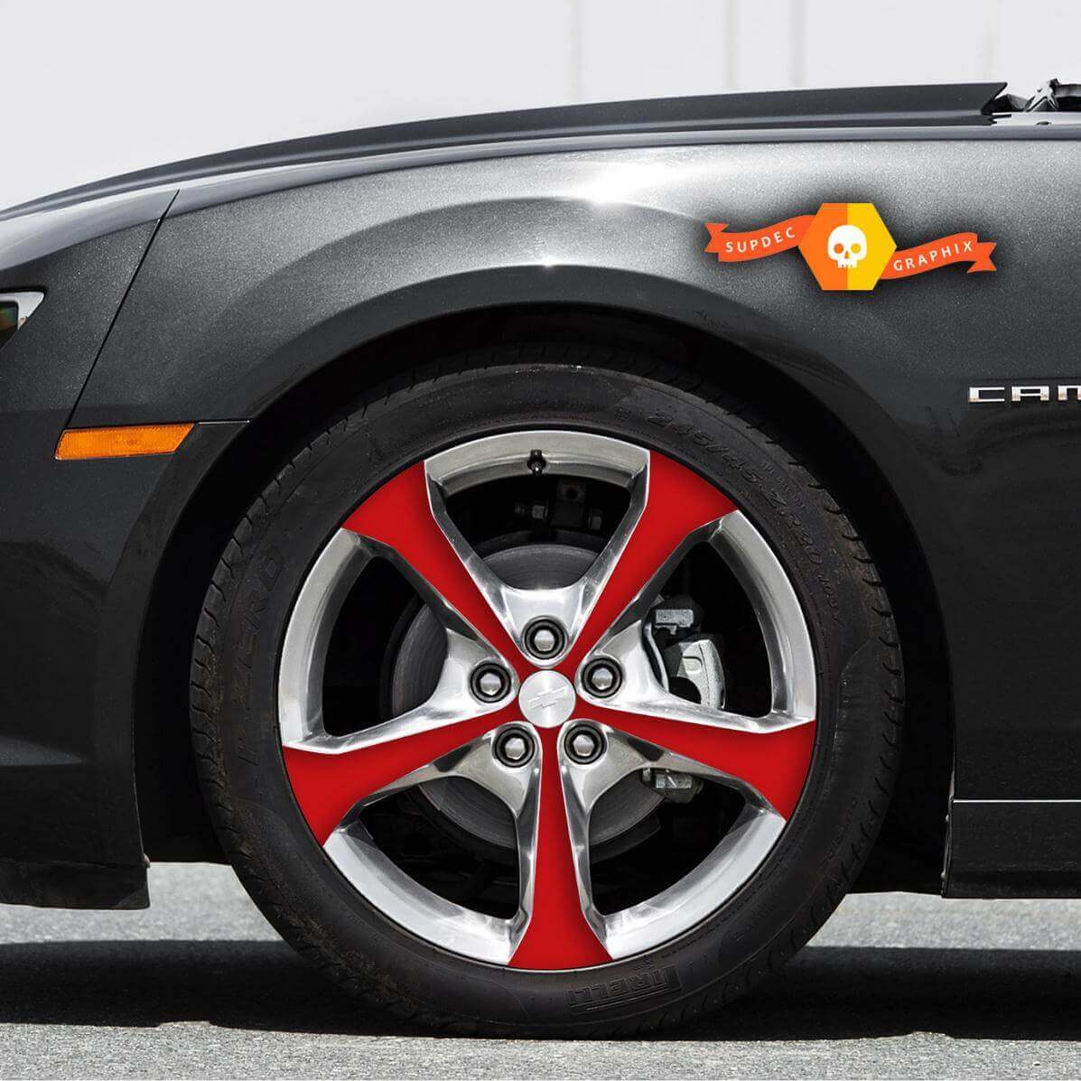 Autocollants en vinyle pour rayons de roue 20 pouces pour Chevrolet Camaro 2010-15