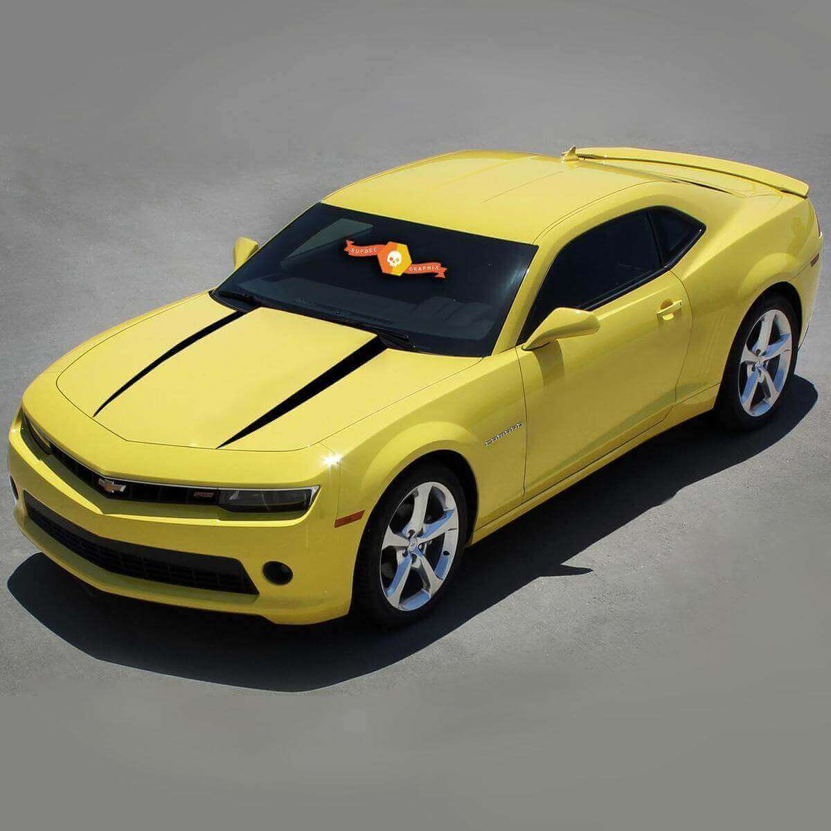 Autocollants vinyle de bandes capot style lance pour Chevrolet Camaro 2010-2015
