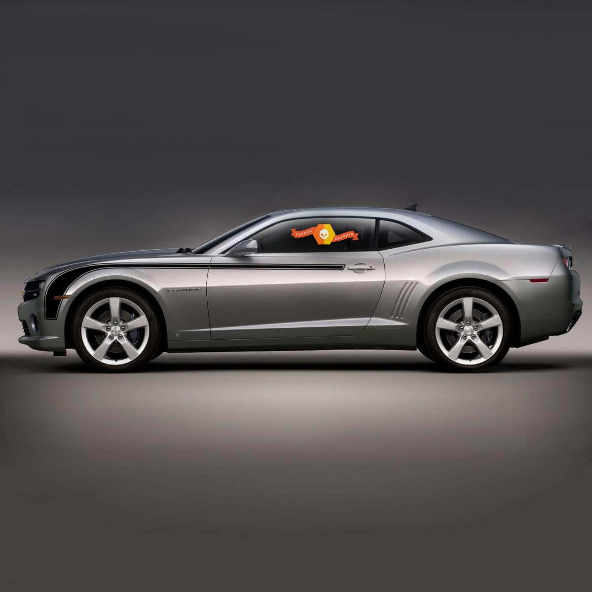 Kit d'autocollants en vinyle à bande latérale incurvée pour Chevrolet Camaro 2010-2013