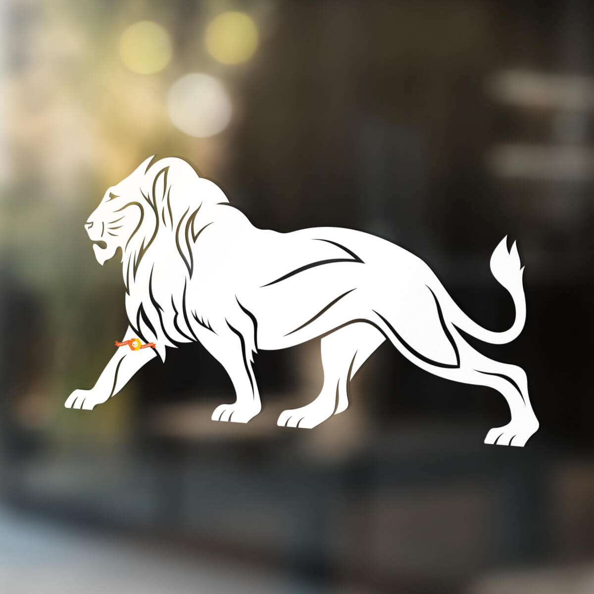 Décalcomanie autocollante amovible pour mur, fenêtre ou salle de bain en vinyle Lion #1
