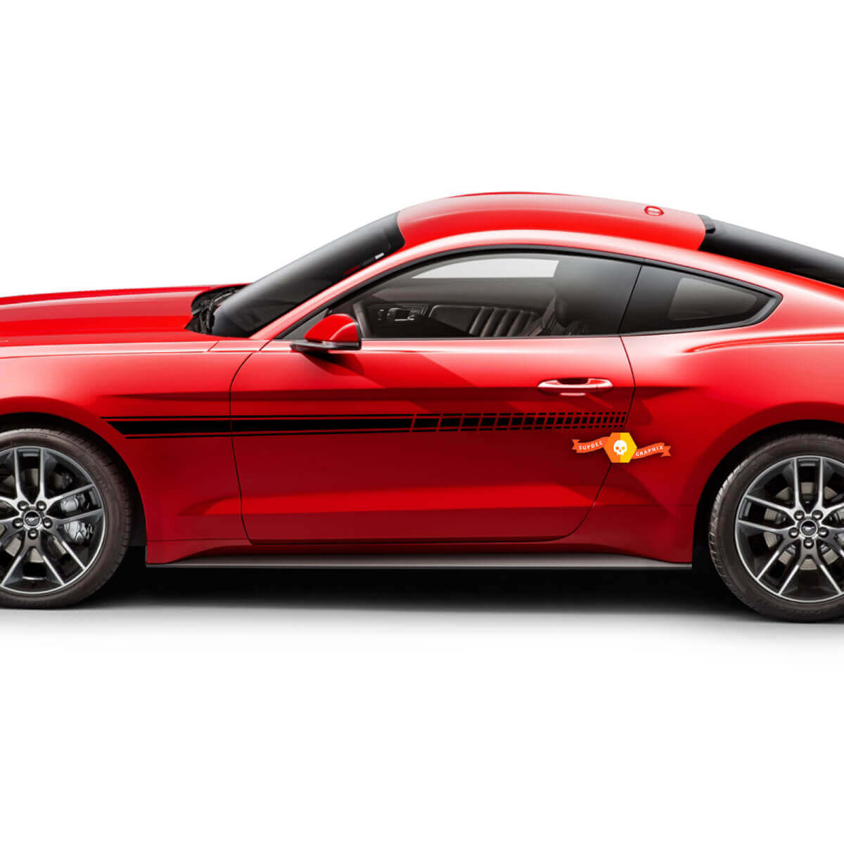 Ford Mustang 2005-2024 Portes latérales Rayures Accent Autocollants Autocollants
