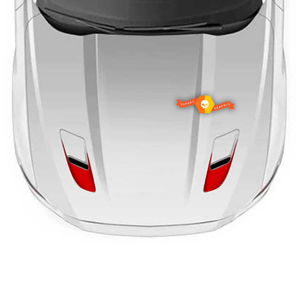 Autocollants de décalcomanies Hood Scoop Accents pour Musclecar Musclecarmodel 2005-2024
