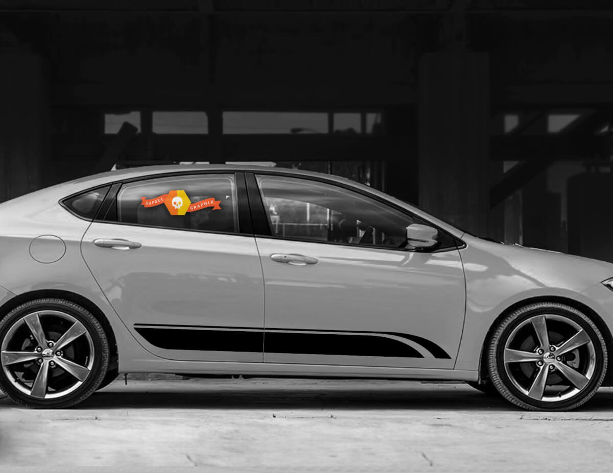 Bandes latérales inférieures de bas de caisse de porte 4 pour Dodge Dart