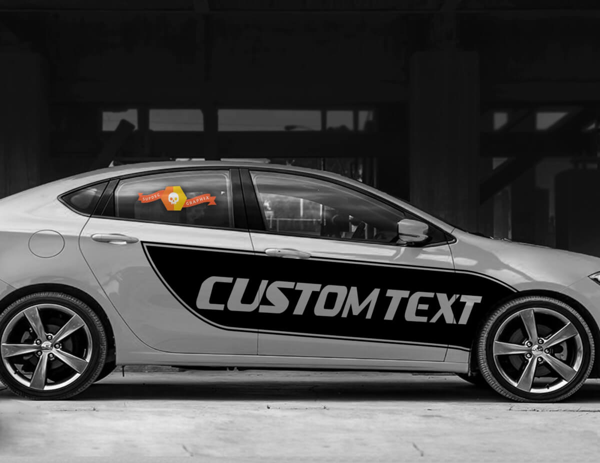 Autocollant Vinyle de Décoration Latérale Sportive Personnalisé pour Dodge Dart