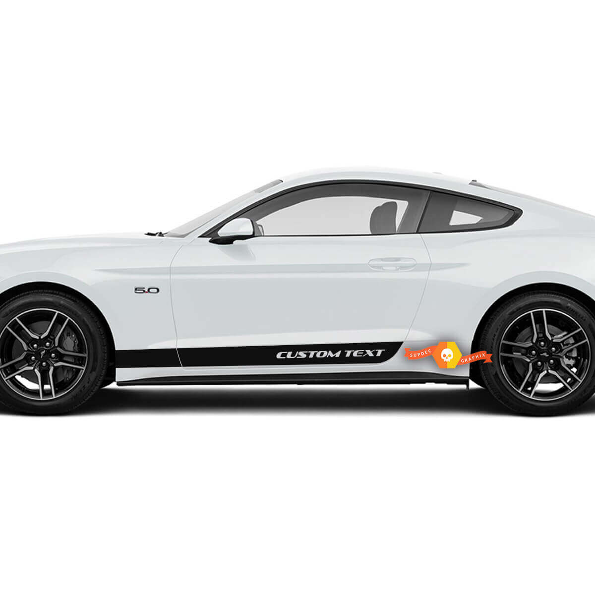 2x Bandes de bas de caisse latérales inférieures pour Ford Mustang 2015 - 2024
