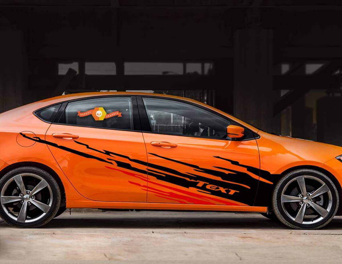Dirt Splash Sport Accent Side Stripes en vinyle décalcomanies pour Dodge Dart
