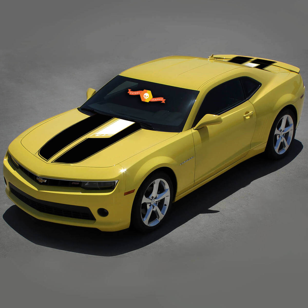 CHEVROLET CAMARO 2010-2015 STYLE 45E ANNIVERSAIRE 2 couleurs BANDES
