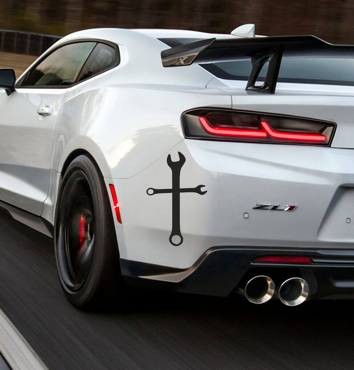 Ensemble d'autocollants en vinyle en forme de croix clé pour Chevrolet Camaro ZL1