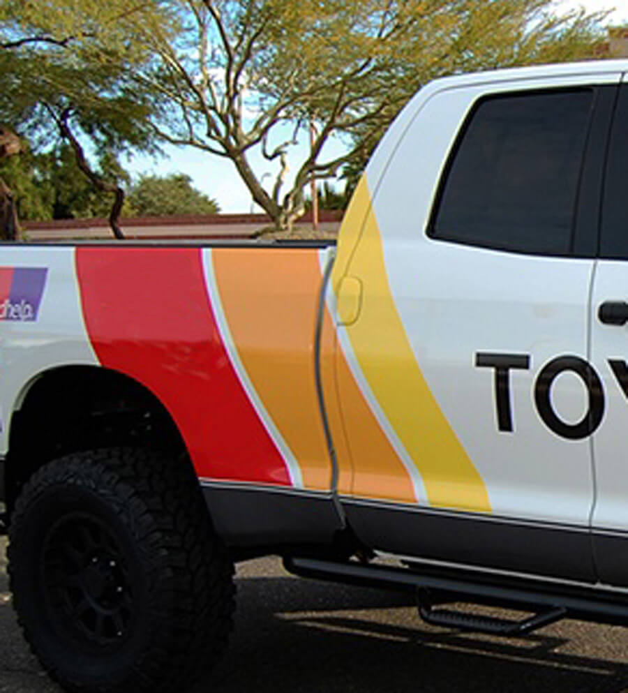 Kit de décalcomanies vinyle bandes latérales rétro old school pour Toyota Tundra