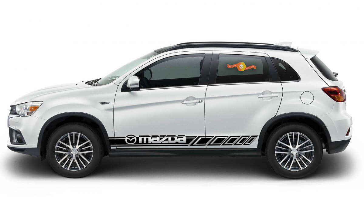 Kit de bandes latérales en vinyle avec logo Mazda pour Mazda CX-3/7