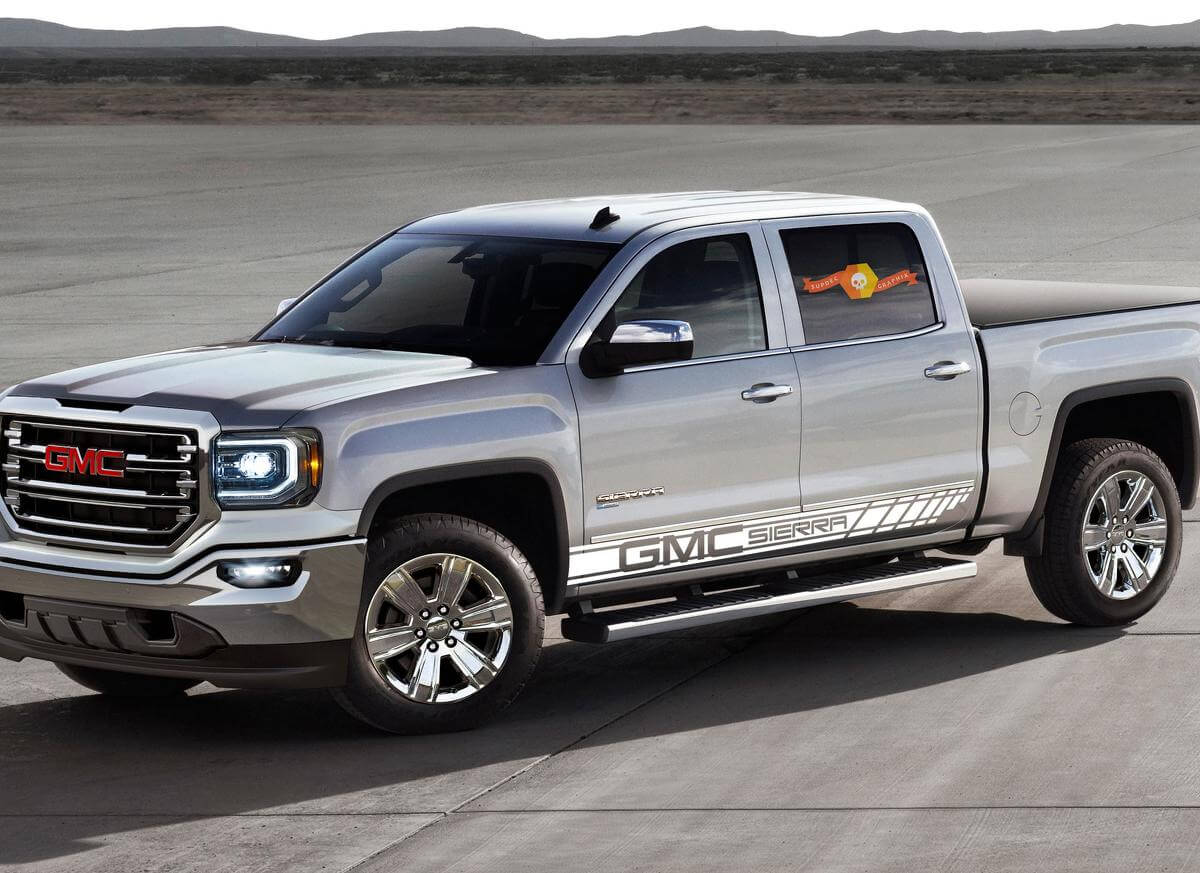 Kit d'autocollants en vinyle à bande latérale décorée pour GMC Sierra 1500