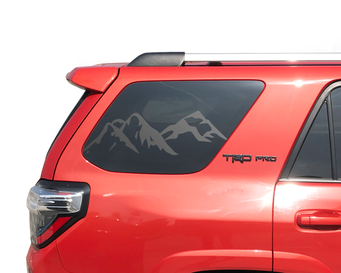Autocollant en vinyle pour fenêtre latérale Montagnes pour Toyota 4Runner 2010-2019